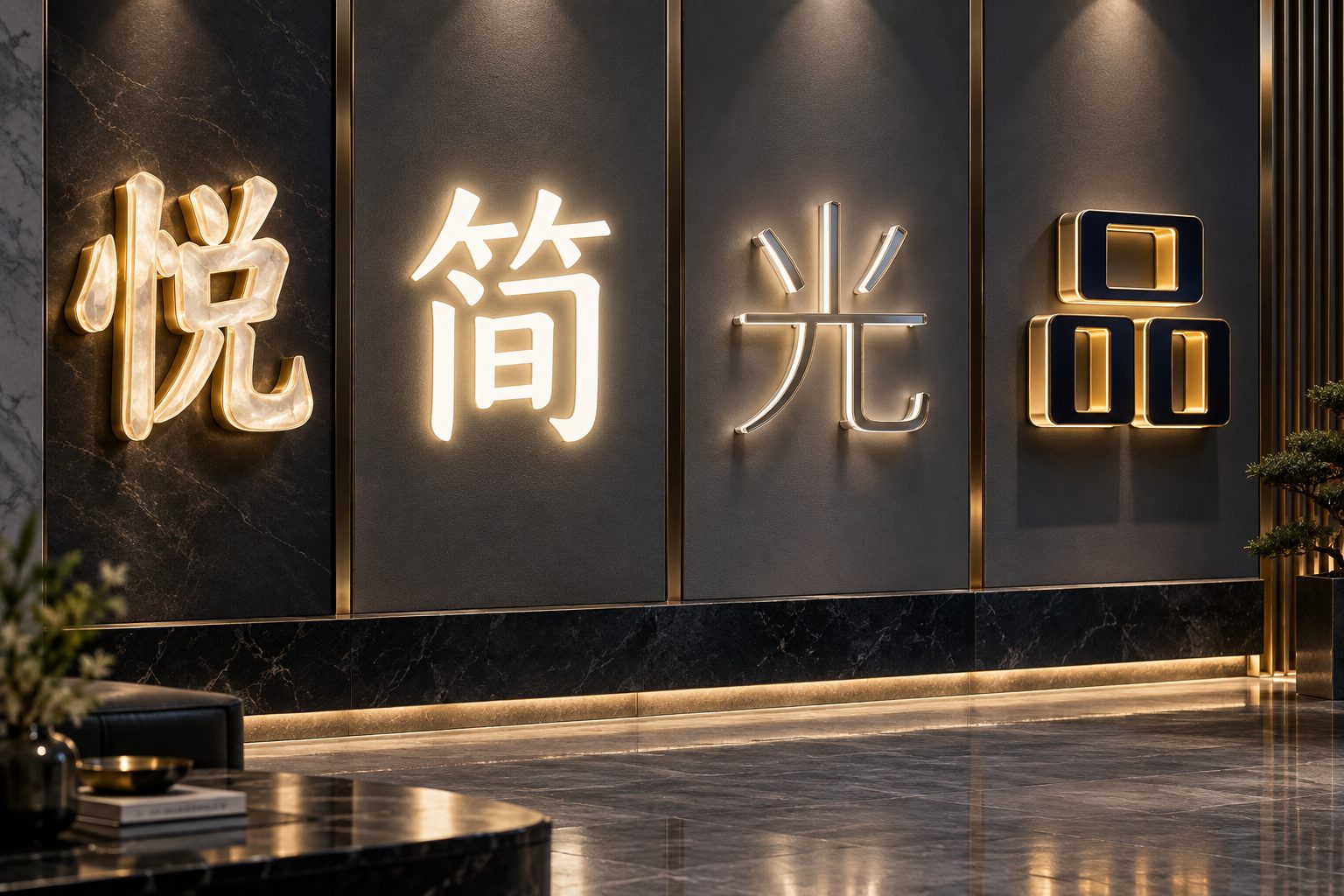 树脂字、无边字、迷你字、亚克力字有什么区别?