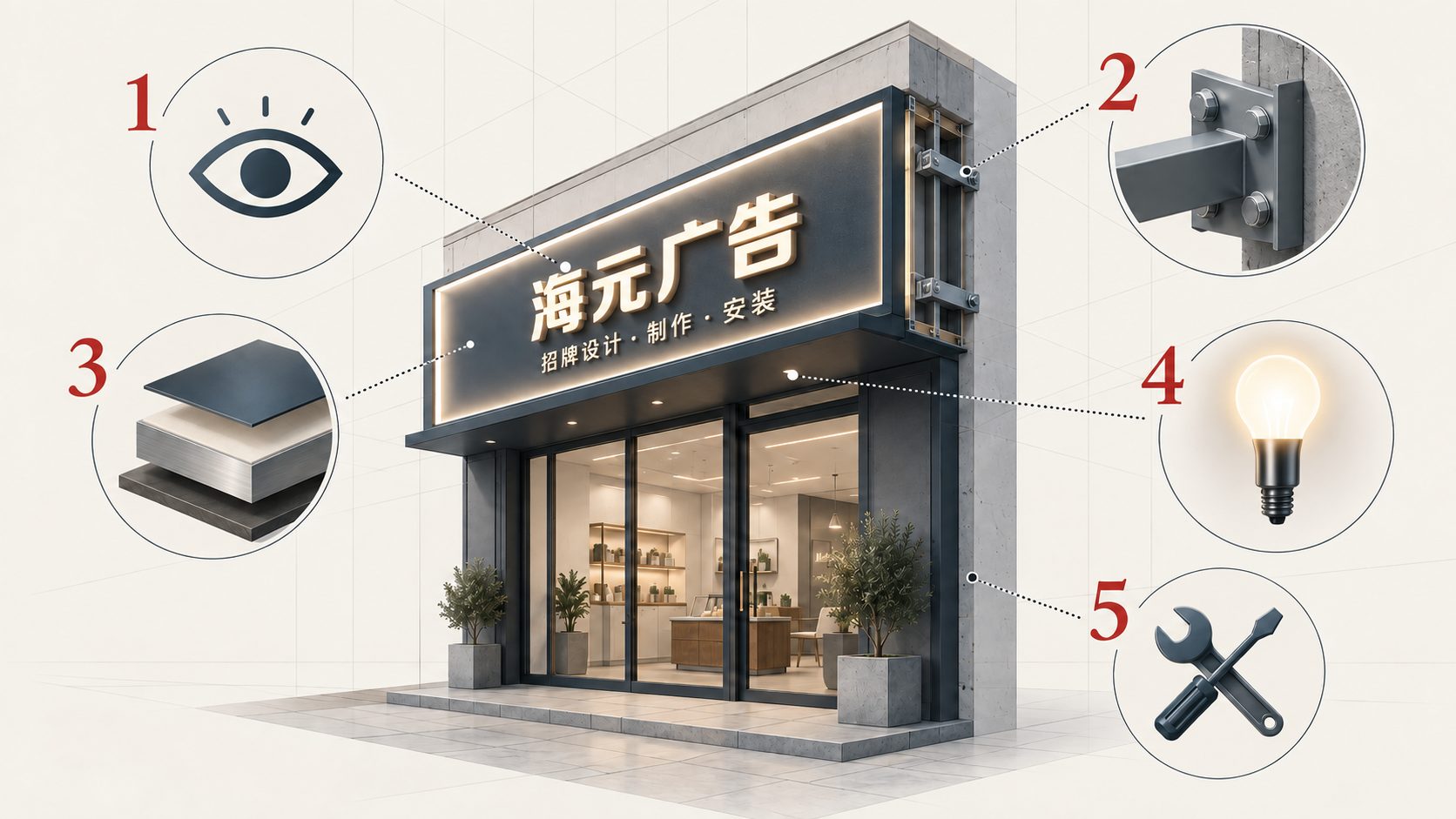 预算有限时,门店招牌的钱应该花在哪里?